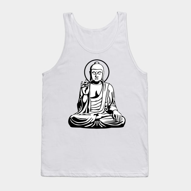 Young Buddha (black white) Tank Top by Mystic-Land